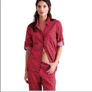 Victoria’s Secret Red Penguin Women's Sleepwear Set size Medium elastic waist